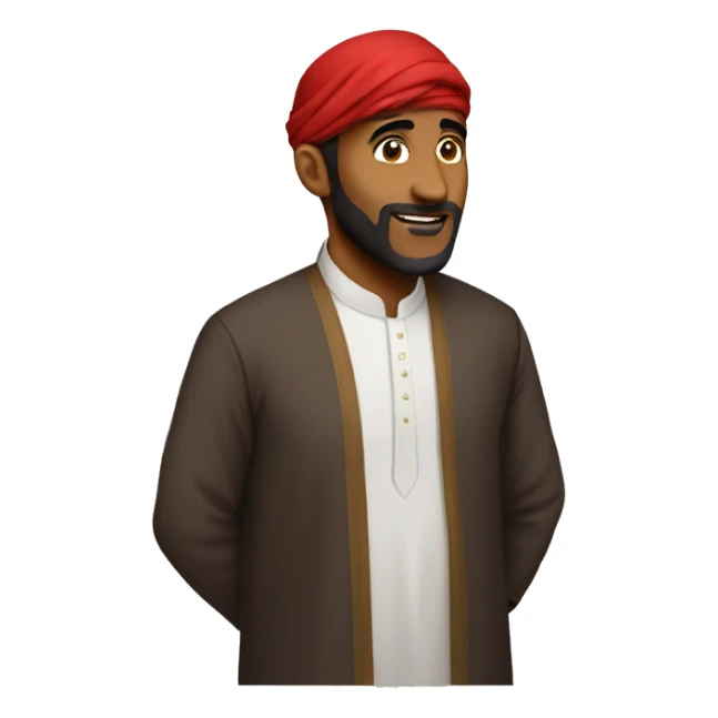 red qamis saoudian sticker