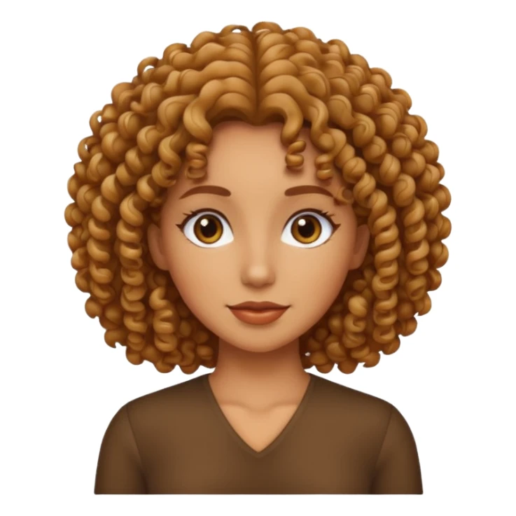 Mujer piel canela y pelo rizado sticker