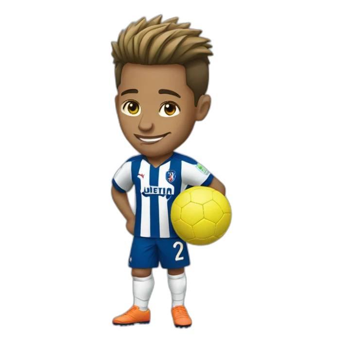 Neymar Jr avec ballon de foot sticker
