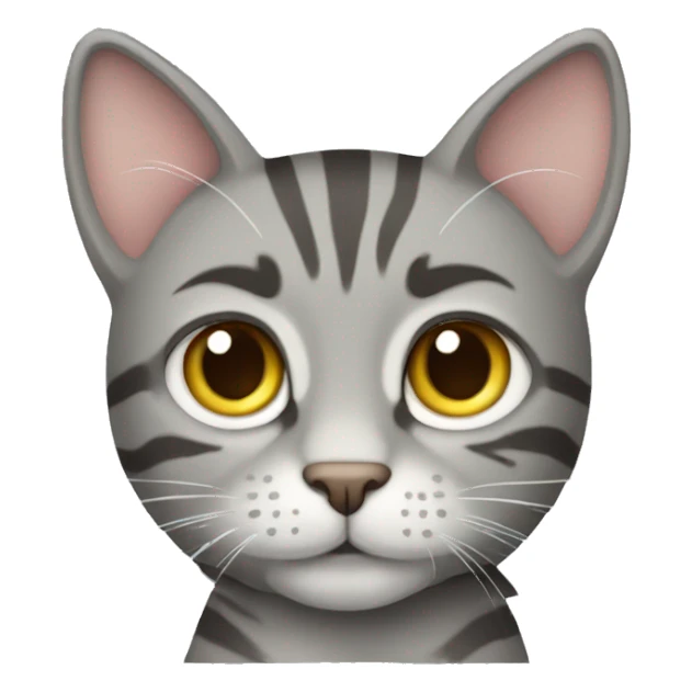 Gray tabby cat sticker