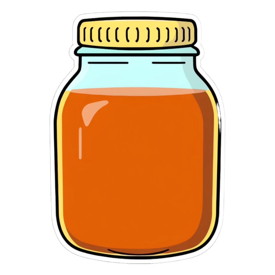 jar of kombucha sticker