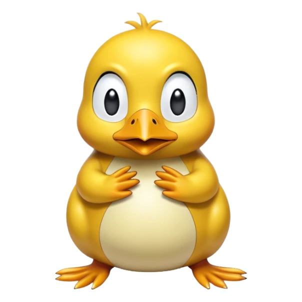 Psyduck blue shiny variant holding its head sticker