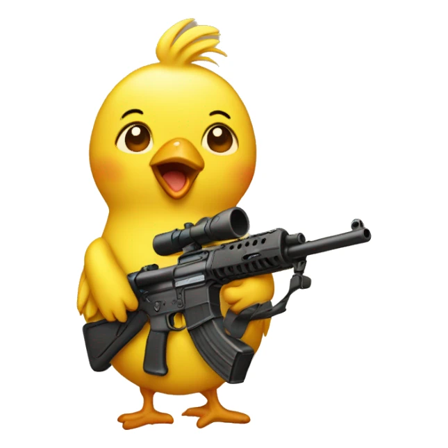 chick ith a rifle sticker