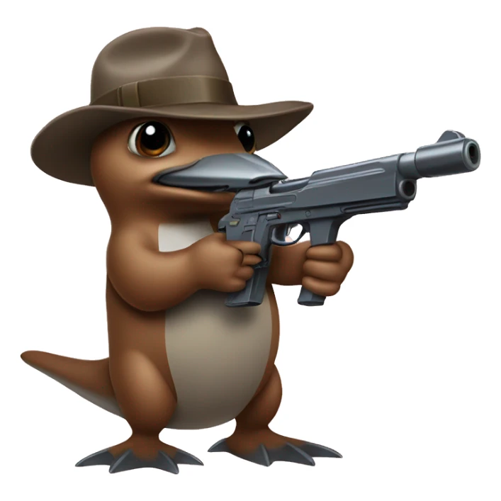 platypus with a gun sticker