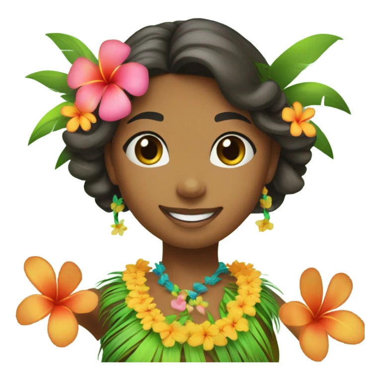 Girl hula dance sticker