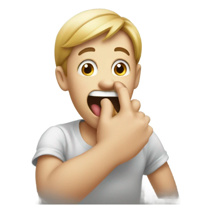 bite her finger in cute way sticker