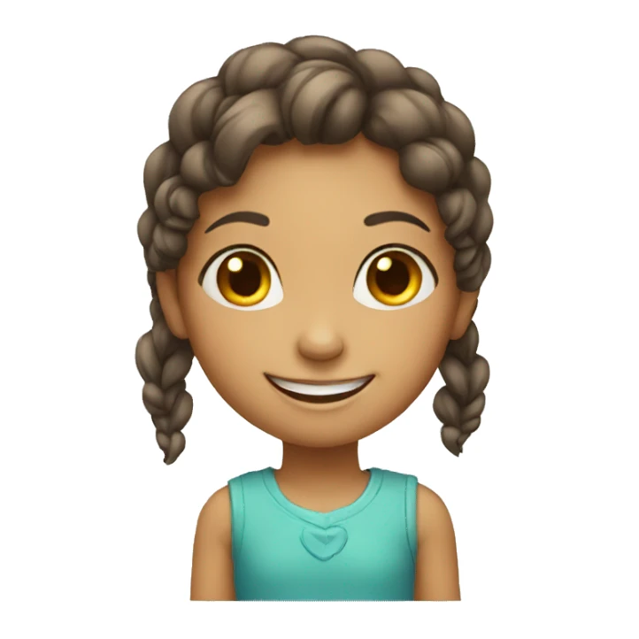 smiling little girl sticker