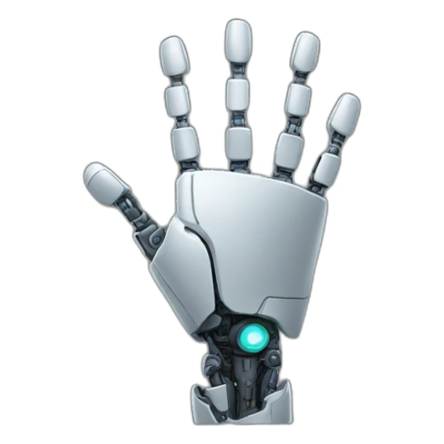 robot-hand-face sticker