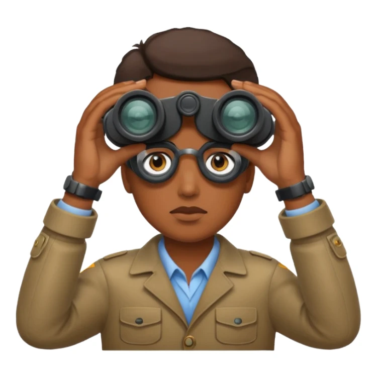 on the lookout binoculars sticker