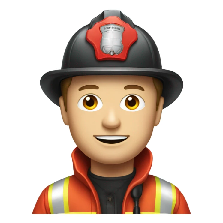 Elon musk wearing firefighter suit sticker