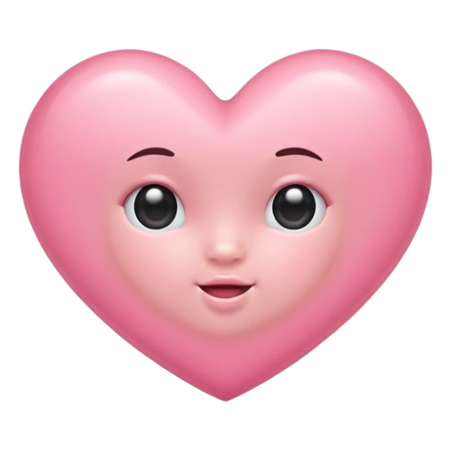 baby pink heart sticker
