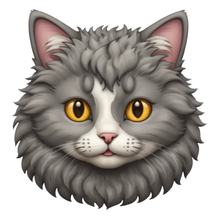 cat with curly hair sticker