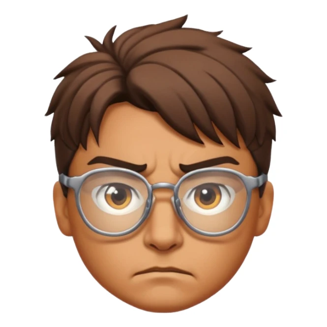 Glasses-Wearing wild Warrior bust sticker