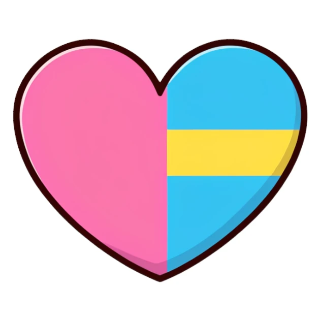 lesbian pride flag heart sticker