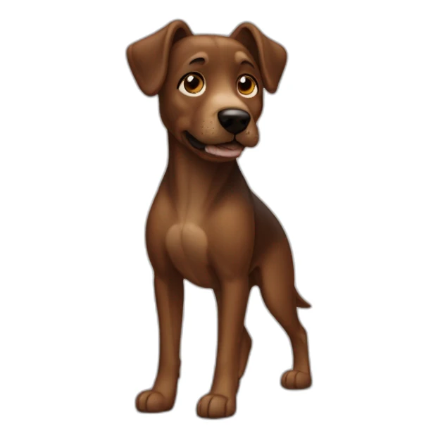 perro malo marrón oscuro sticker