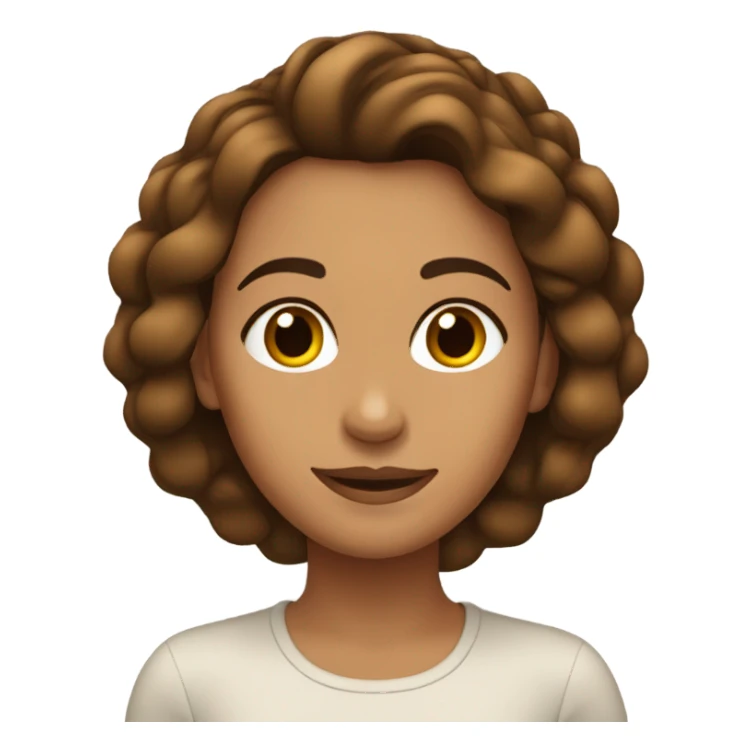 Mujer con el pelo lacio y café morena  sticker