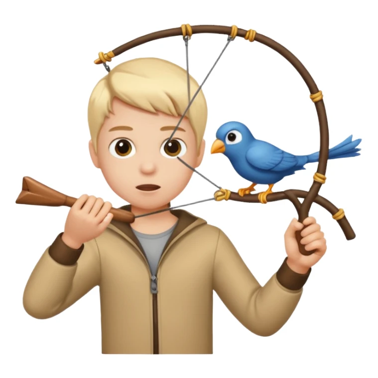 Kid shooting birds sticker