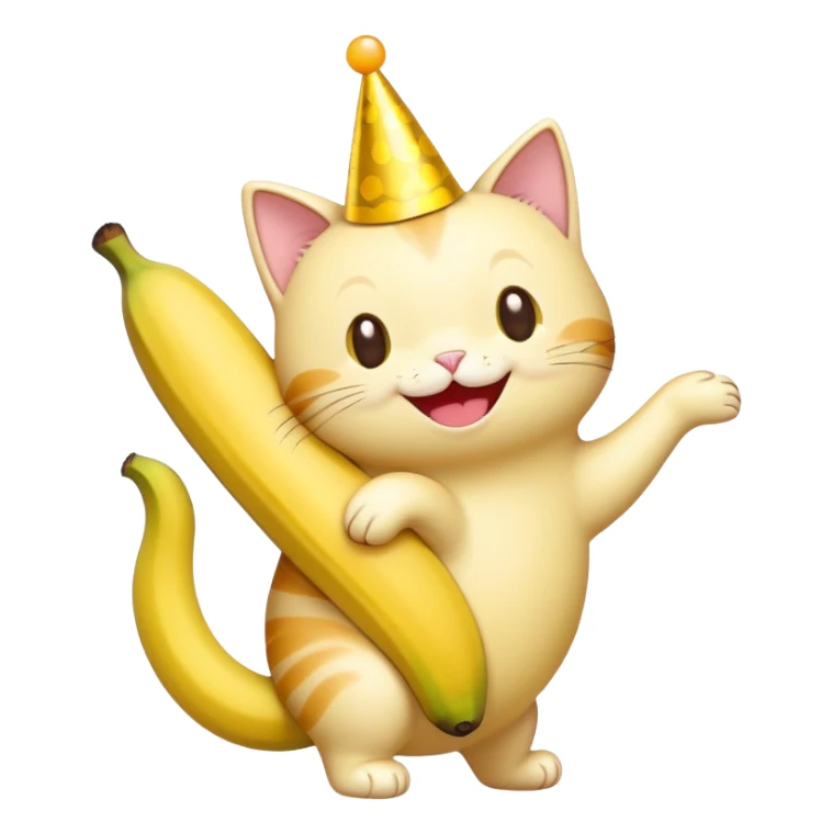 birthday banana cat sticker sticker