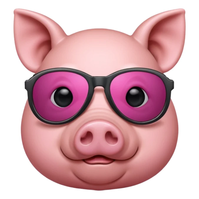 Pig wearing sunglasses  sticker