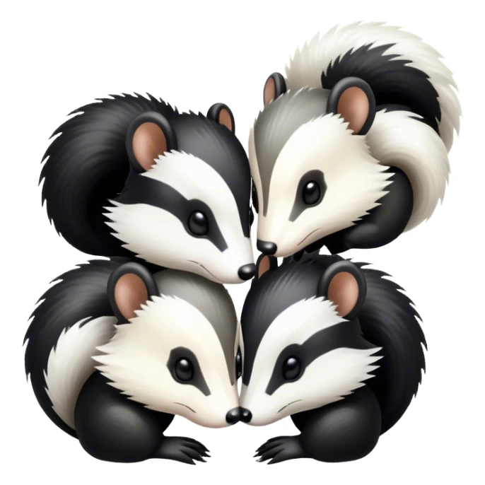 a huddle of skunks  sticker