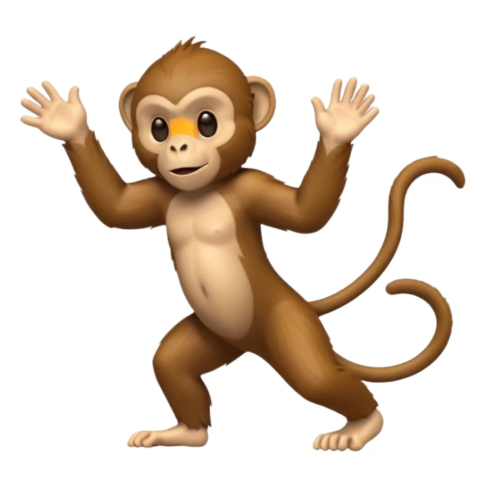 monkey moving at high speed sticker