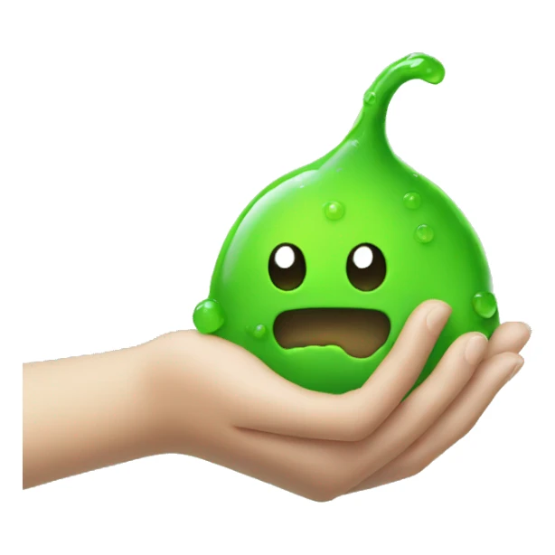 slime in hand sticker