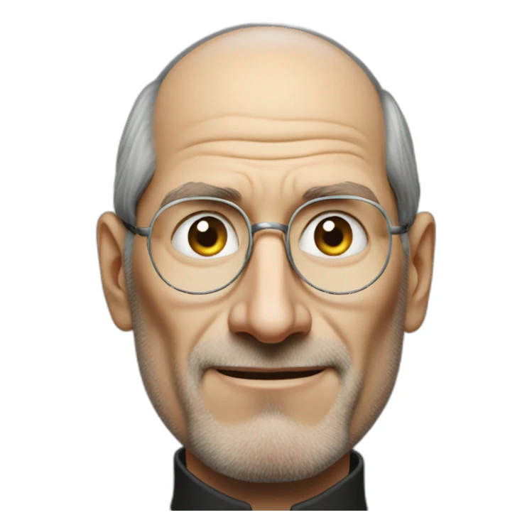 inexpressive Steve Jobs sticker