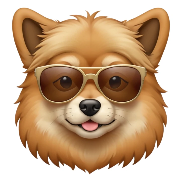 Dog wearing some shade sticker