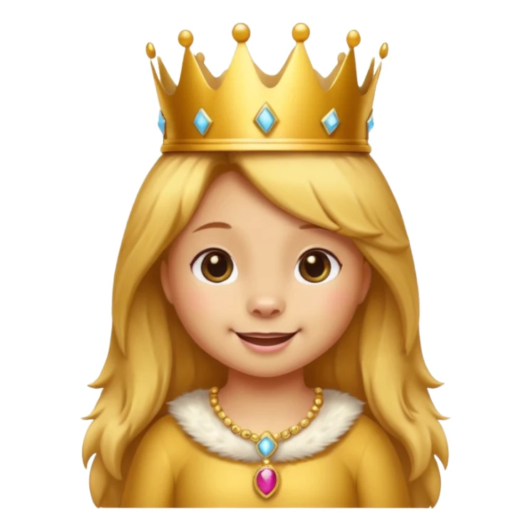 Girl bear with crown sticker