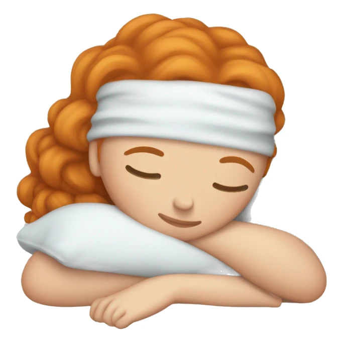 Ginger pretty woman sleeping sticker