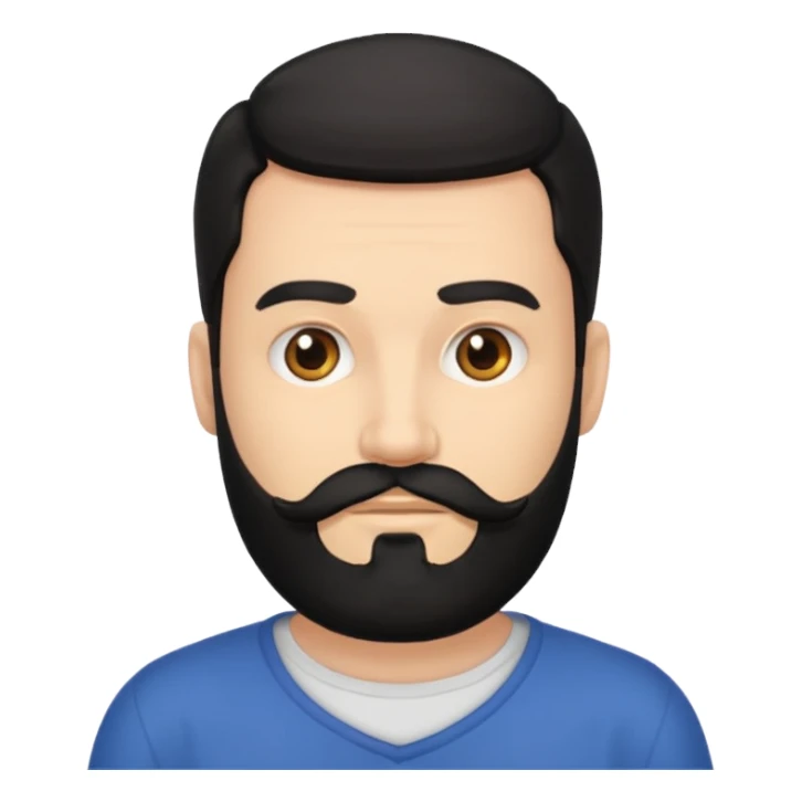 Hombre blanco con barba negra sticker