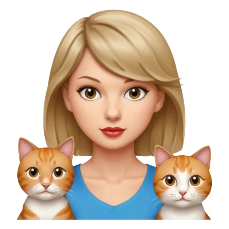 Taylor swift with cats sticker