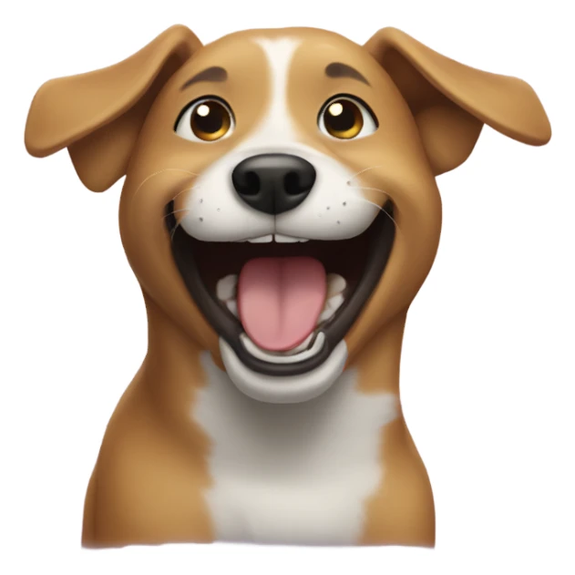 Dog laughing sticker