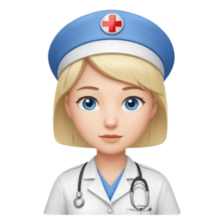 Nurse blue eyes short blond sticker