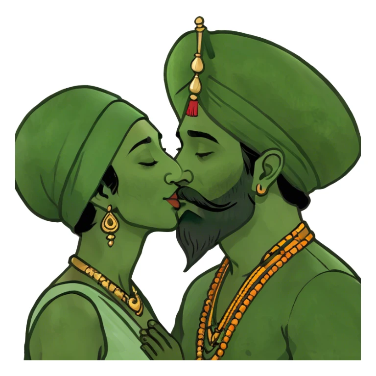 Indian guru kissing sticker