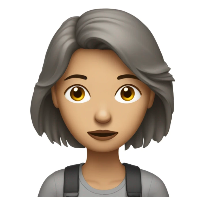 Tired Lady working on computer sticker