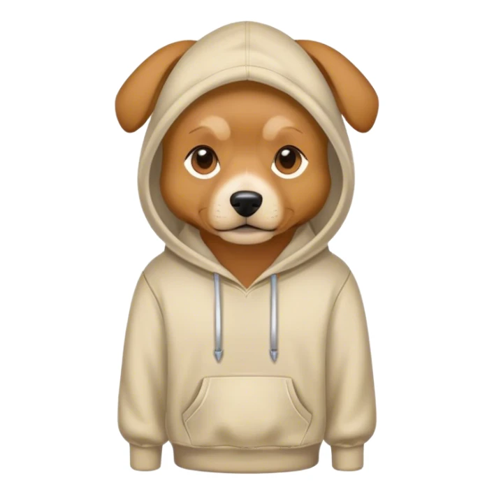 Dog wearing a hoddie sticker