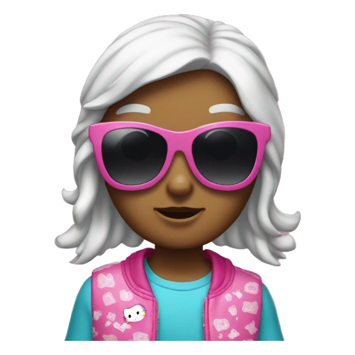 HELLO KITTY wearing sunglasses sticker