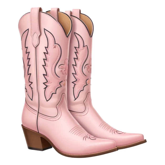 pastel pink cowboy boots sticker