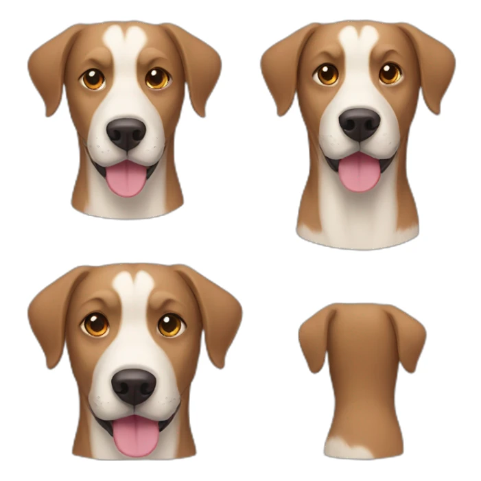 brown dog husky labrador sticker