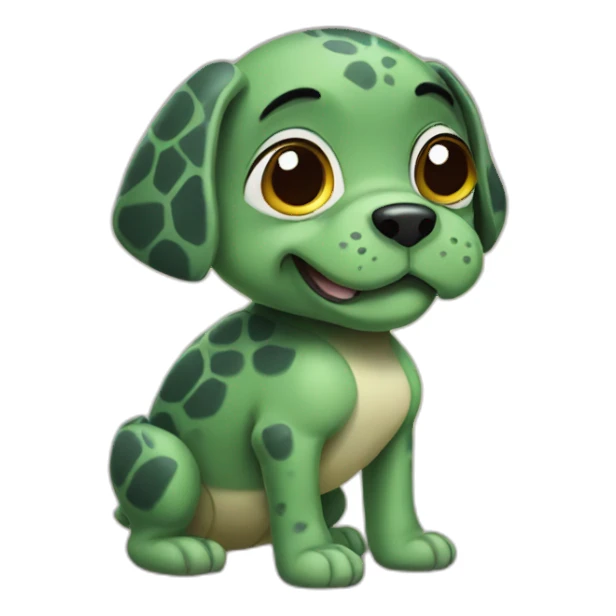 Cartoon turtledog  sticker