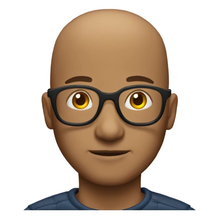 Bald man with glases sticker