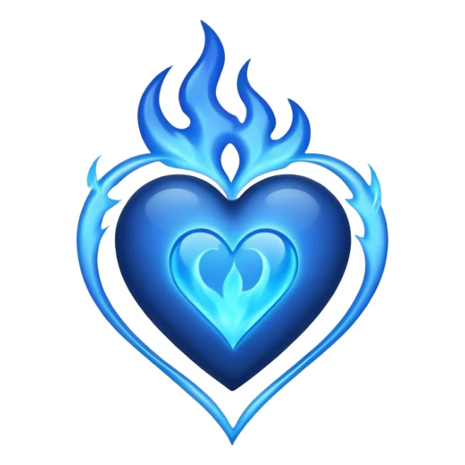 Black heart with blue flems like that ❤️‍🔥  sticker