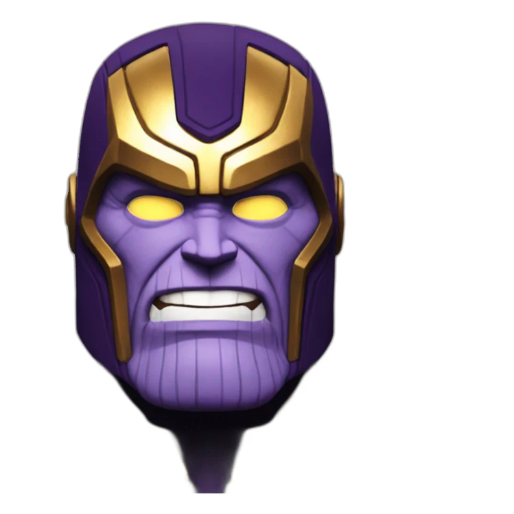 thanos without helmet sticker