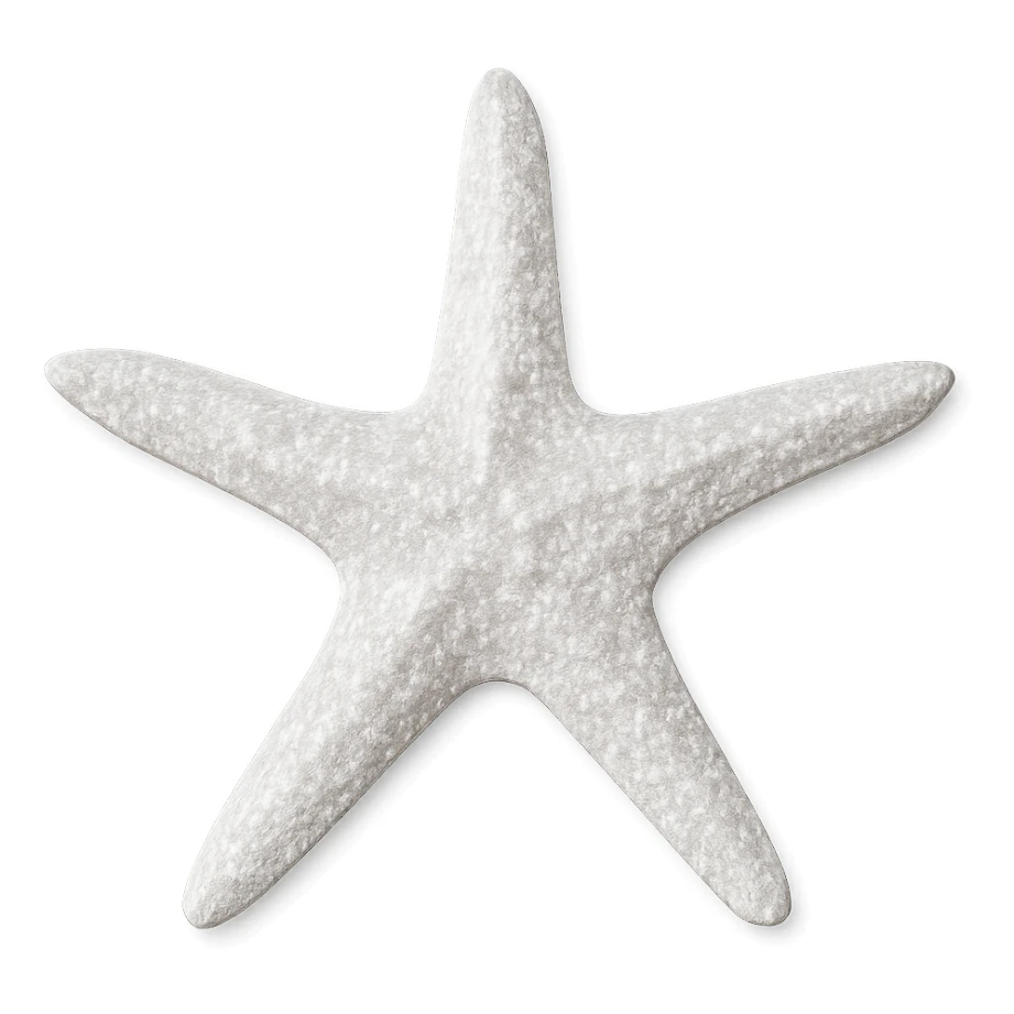 sparkly white starfish sticker