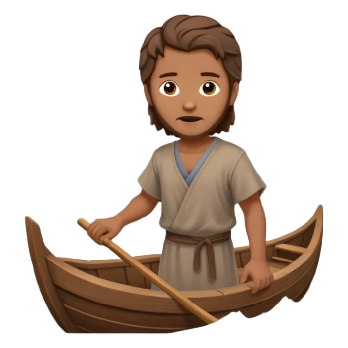 Biblical Noah on a boat sticker