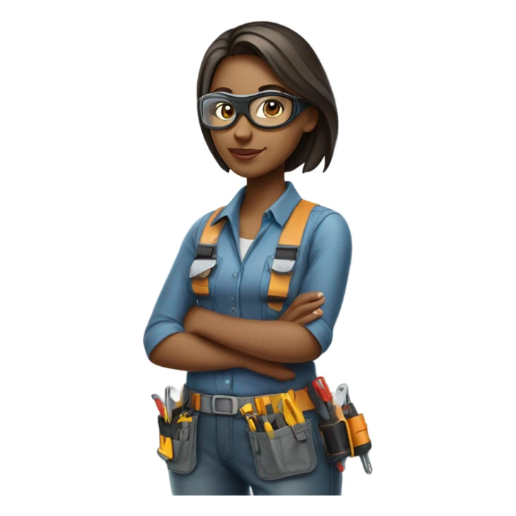 Engineering girl sticker