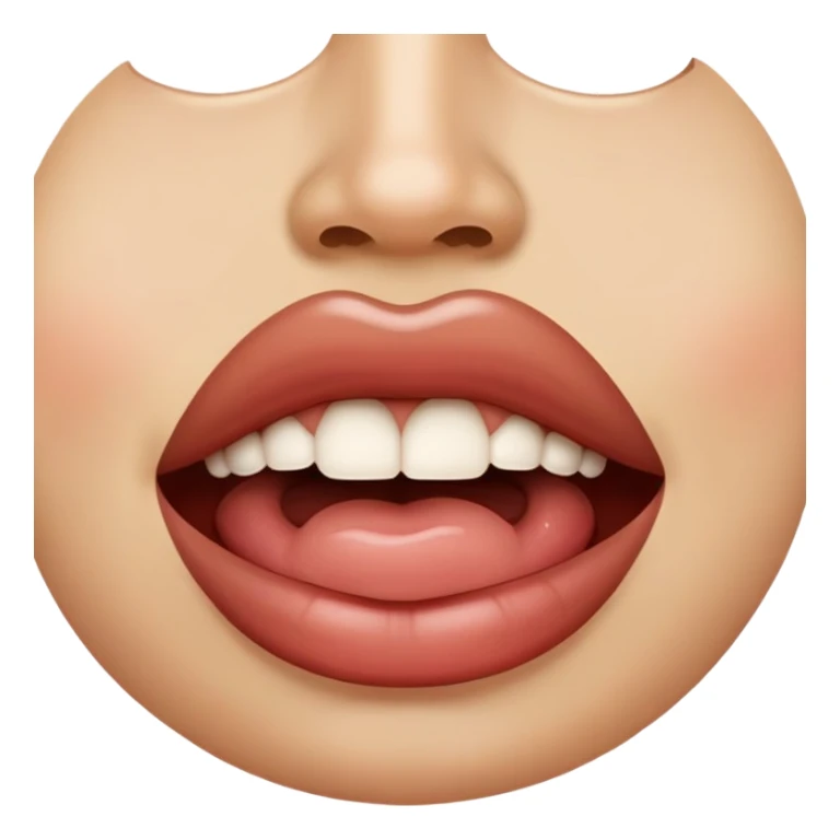 lip bite sticker
