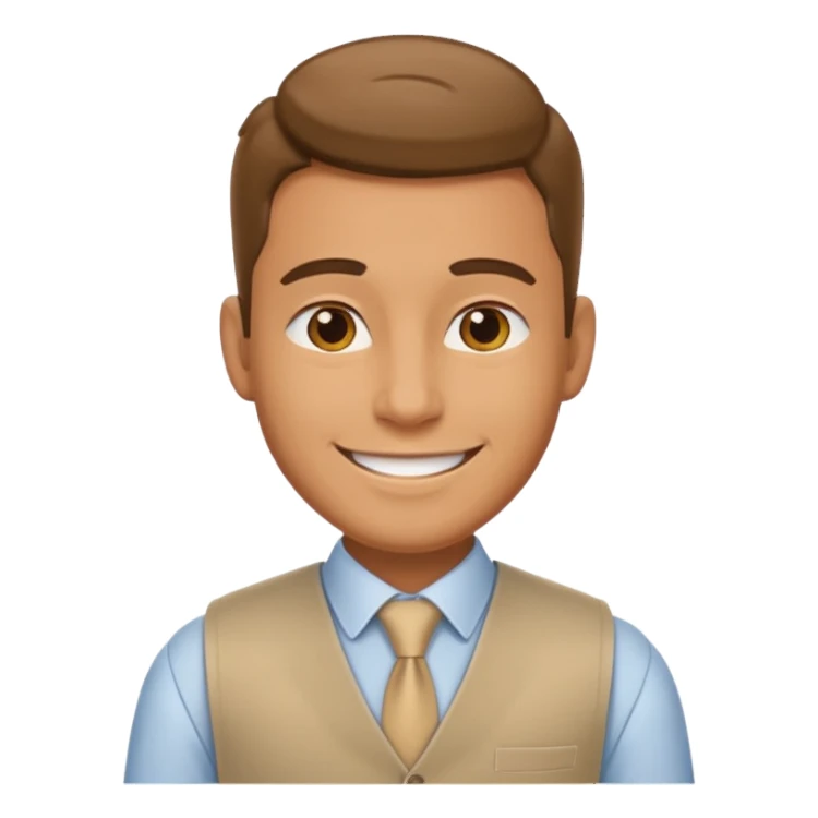 business man, beige vest sticker