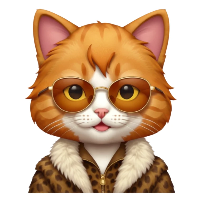 cat smirk with sunglasses on sticker